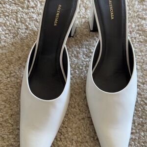 Balenciaga Women's Classic White Heels